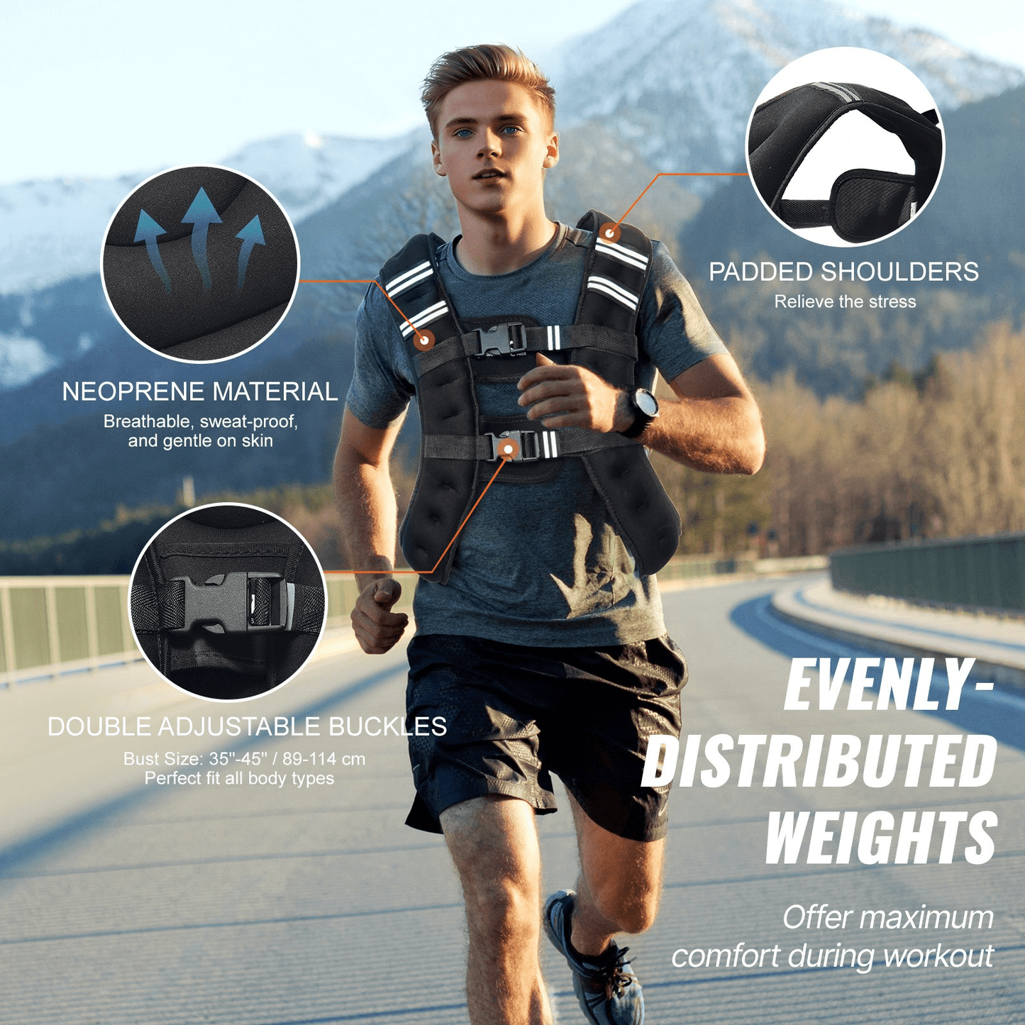 VEVOR 16 lb Weighted Vest for Training & Cardio